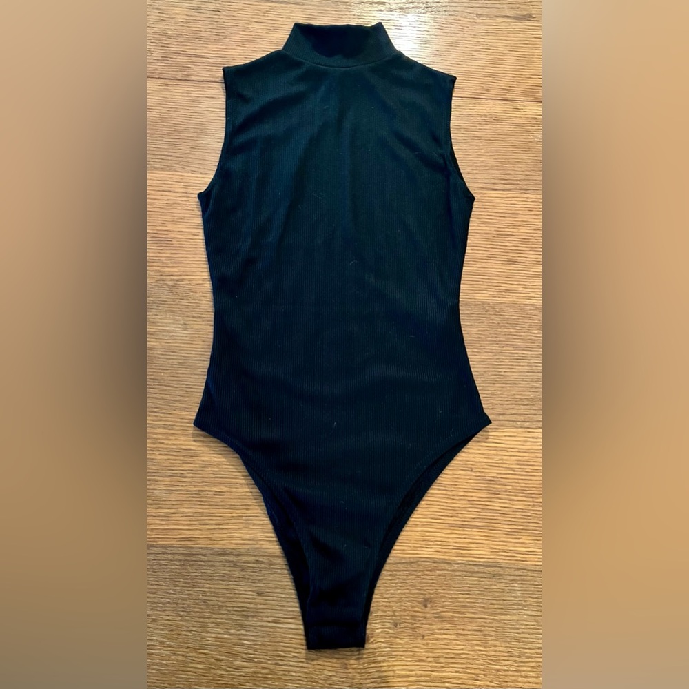 Black High Neck Bodysuit